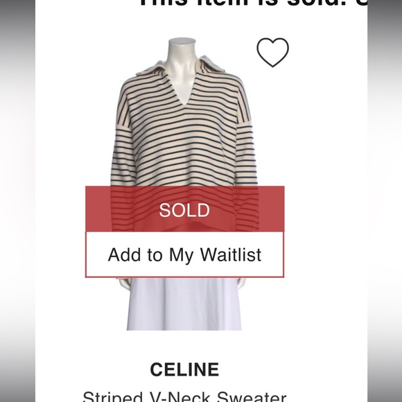 CELINE Paris 'MARIN' OPEN-COLLAR SWEATER IN COTTON - Picture 3 of 17